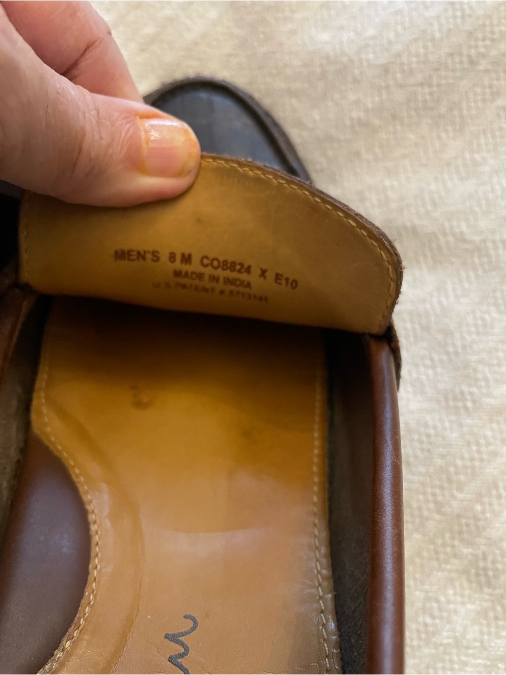 Cole Haan Dark Brown Croc-Embossed Leather Penny Loafers - Picture 7 of 7